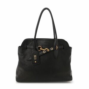Miu Miu Nappa Medium Aventure Bag Black